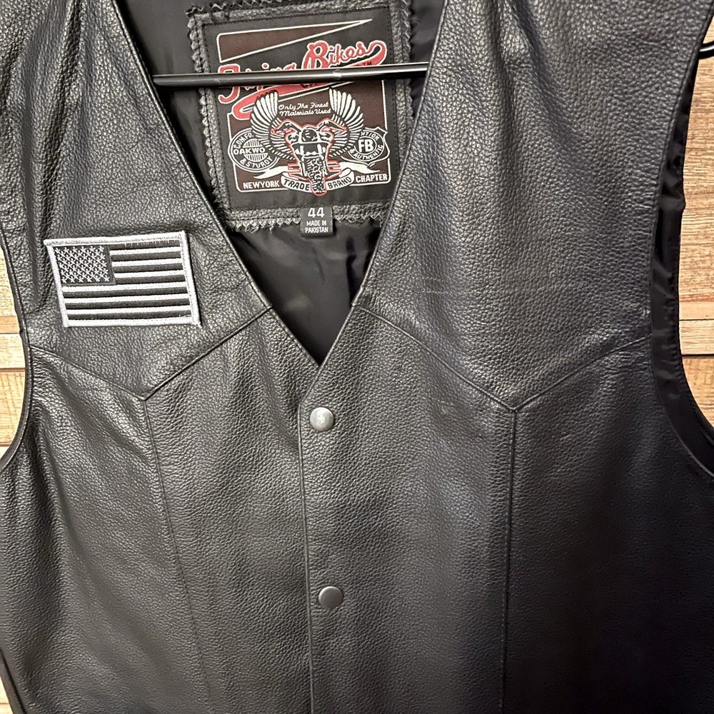 Black leather Vest